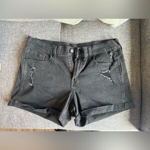 Old Navy Black Distressed Women Shorts